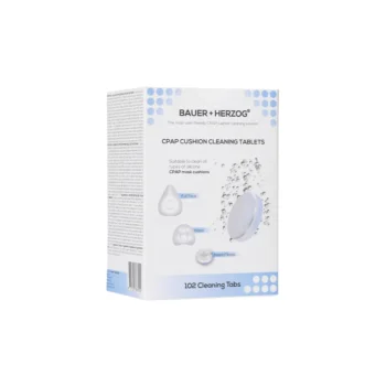Bauer Herzog CPAP cushion cleaning tablets box, 102 tabs